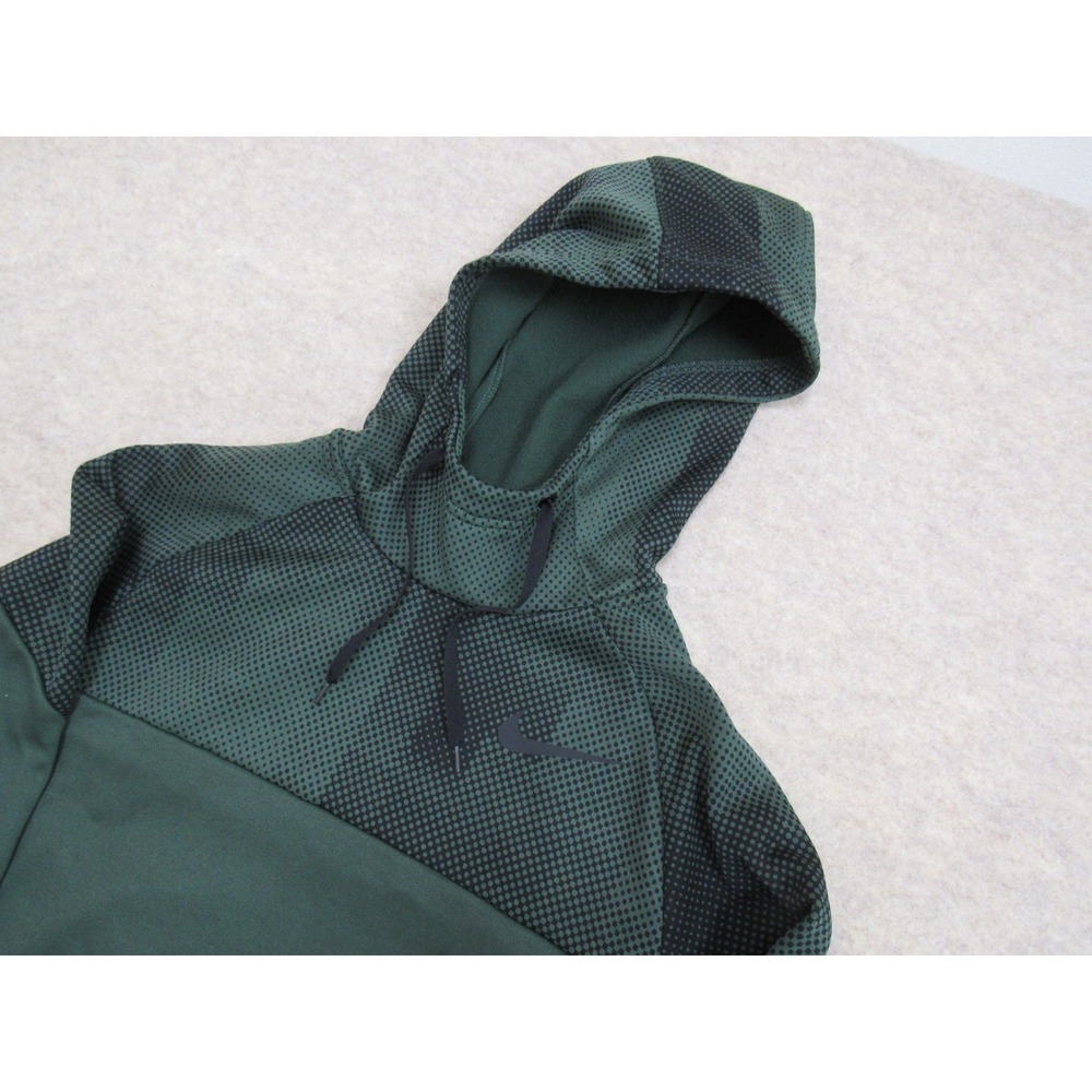 Nike Mens Dri-FIT Hoodie Green Dot Pattern Pullover CU7829-337 Size Medium